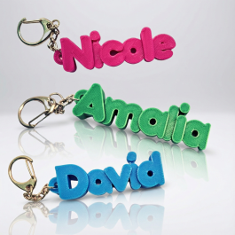 מחזיק מפתחות שם אנגלית פונט בלון